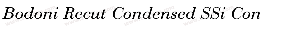 Bodoni Recut Condensed SSi Condensed Italic字体转换